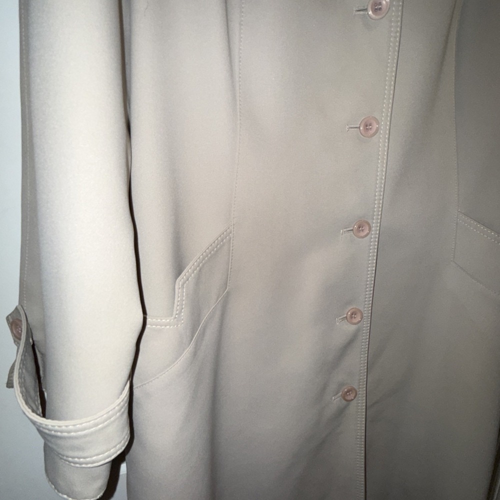 Forecaster of Boston Trench Coat 15/16 Vintage Hong Kong Mid calf Length Tan - Picture 2 of 7